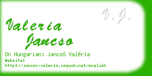 valeria jancso business card
