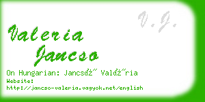 valeria jancso business card